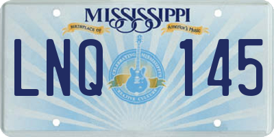 MS license plate LNQ145