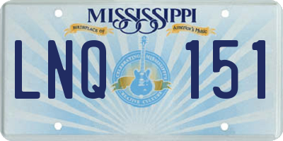 MS license plate LNQ151