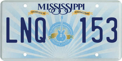 MS license plate LNQ153