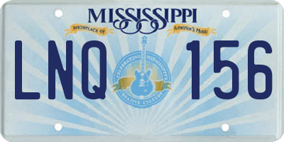 MS license plate LNQ156