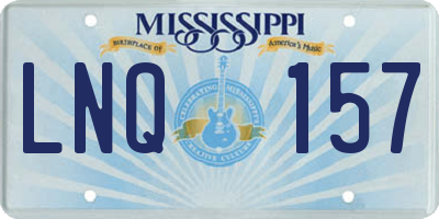 MS license plate LNQ157