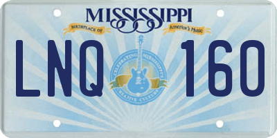 MS license plate LNQ160