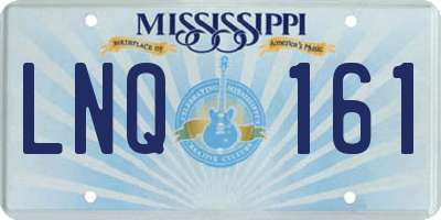 MS license plate LNQ161