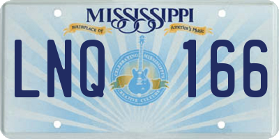 MS license plate LNQ166