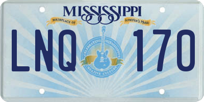 MS license plate LNQ170