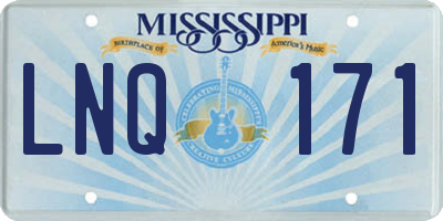 MS license plate LNQ171