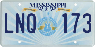 MS license plate LNQ173