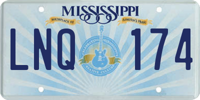 MS license plate LNQ174