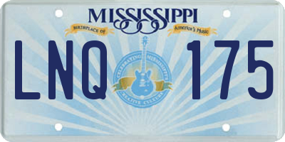 MS license plate LNQ175