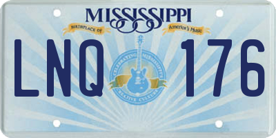 MS license plate LNQ176