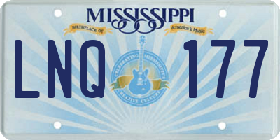MS license plate LNQ177
