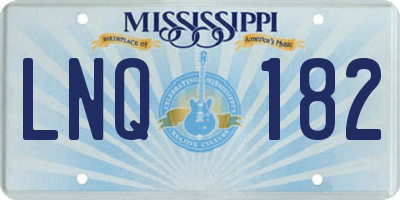 MS license plate LNQ182