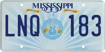 MS license plate LNQ183