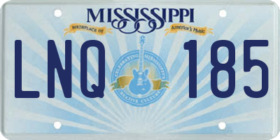 MS license plate LNQ185