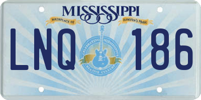 MS license plate LNQ186