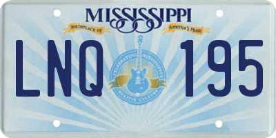MS license plate LNQ195