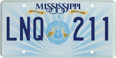 MS license plate LNQ211