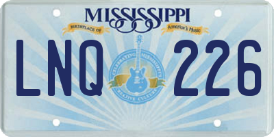 MS license plate LNQ226
