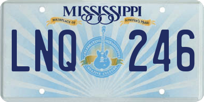 MS license plate LNQ246