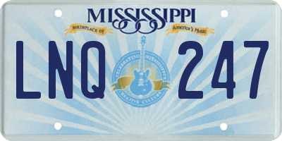 MS license plate LNQ247