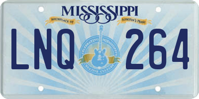 MS license plate LNQ264