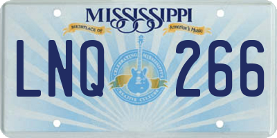 MS license plate LNQ266