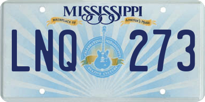 MS license plate LNQ273