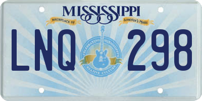 MS license plate LNQ298
