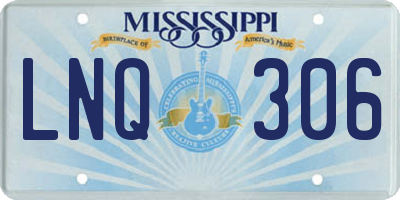 MS license plate LNQ306