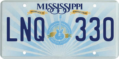 MS license plate LNQ330