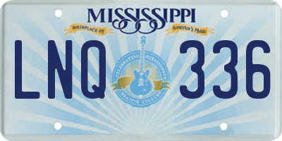 MS license plate LNQ336