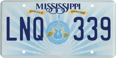 MS license plate LNQ339