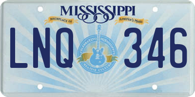 MS license plate LNQ346