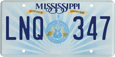 MS license plate LNQ347