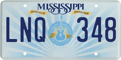 MS license plate LNQ348