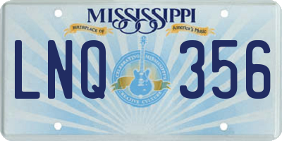 MS license plate LNQ356