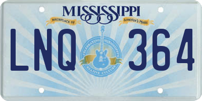 MS license plate LNQ364
