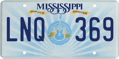 MS license plate LNQ369