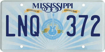 MS license plate LNQ372