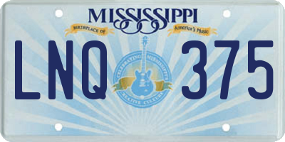 MS license plate LNQ375