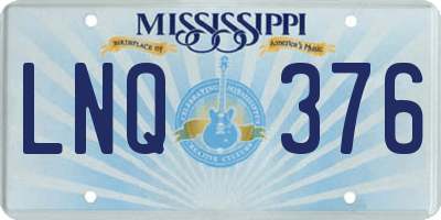 MS license plate LNQ376