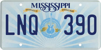 MS license plate LNQ390
