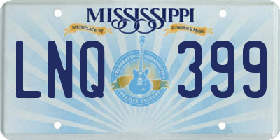 MS license plate LNQ399