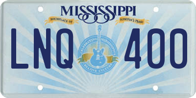 MS license plate LNQ400
