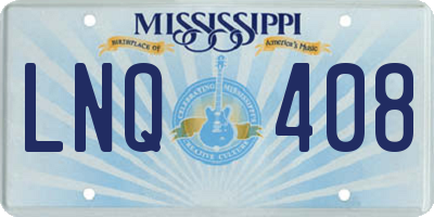 MS license plate LNQ408