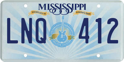 MS license plate LNQ412