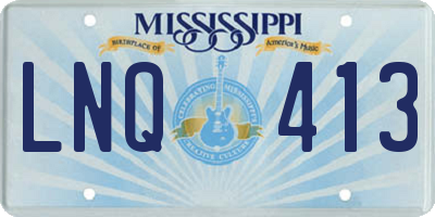 MS license plate LNQ413