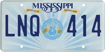 MS license plate LNQ414