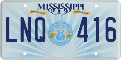 MS license plate LNQ416