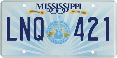 MS license plate LNQ421